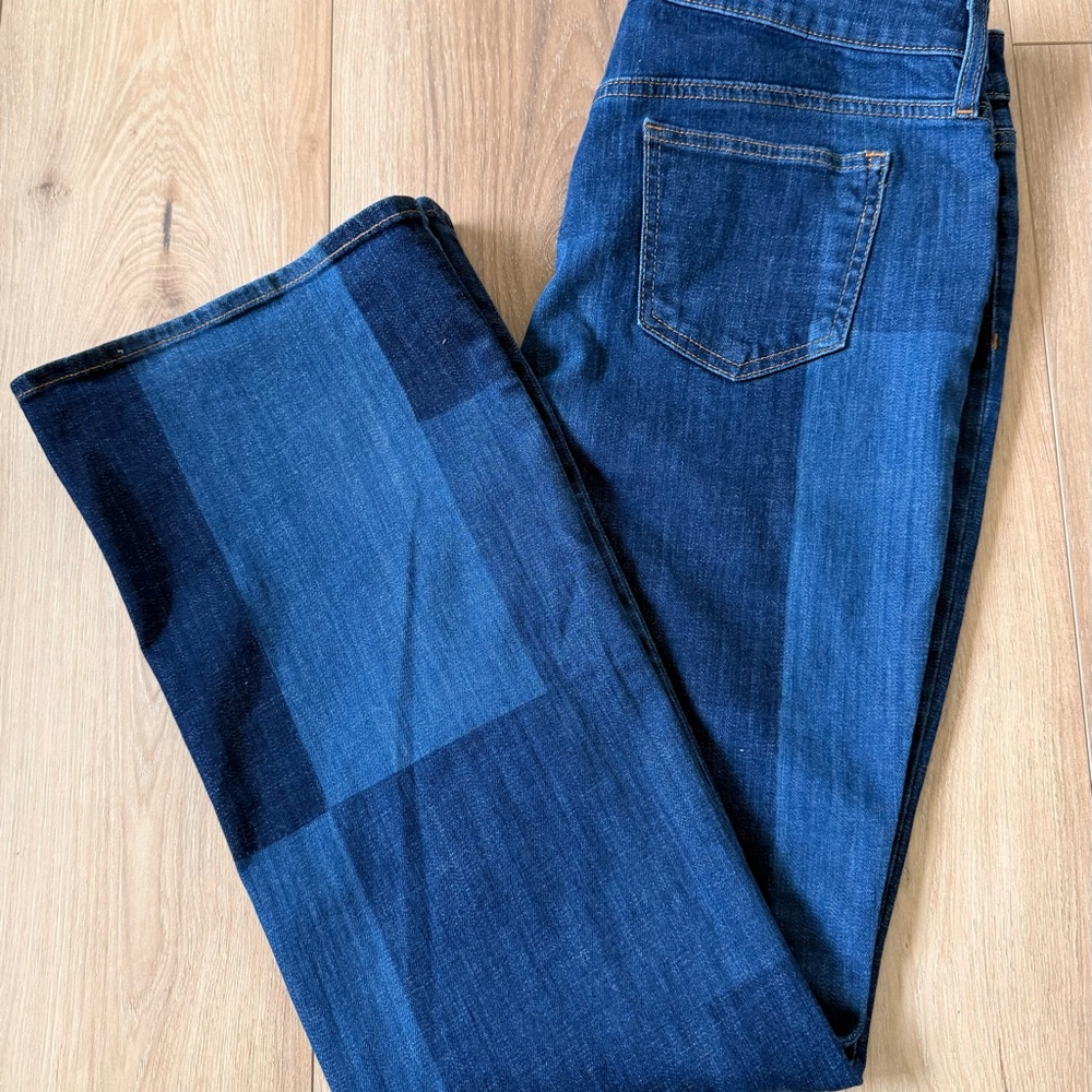 Chico's Blue Patchwork Flare Jeans - image 6